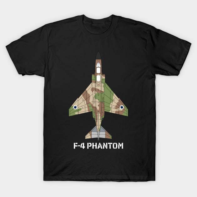 McDonnell Douglas F-4 Phantom II (Israel) T-Shirt by BearCaveDesigns